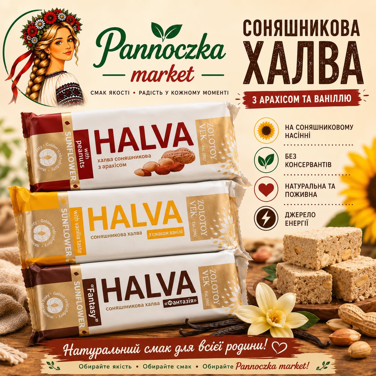 Chałwa słonecznikowa Zolotoy Vek